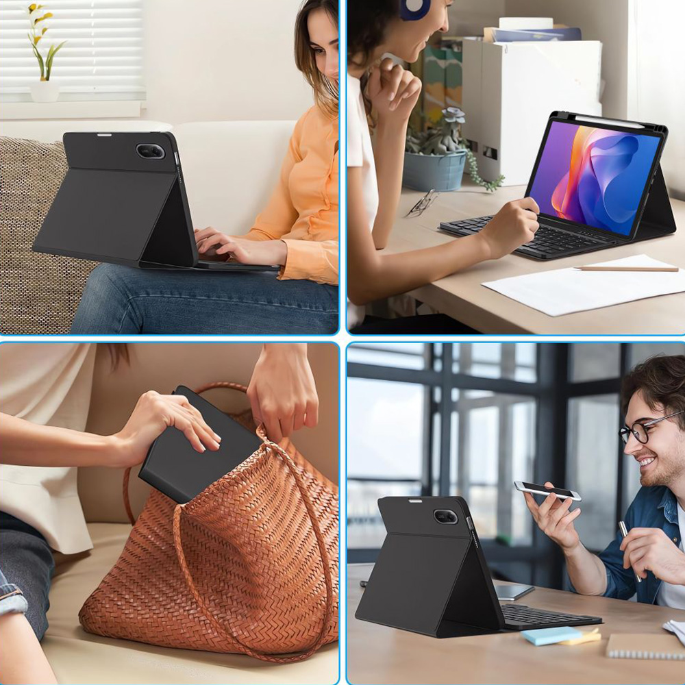 Etui z klawiaturą Tech-Protect SC Pen + Keyboard do Xiaomi Redmi Pad 2, czarne